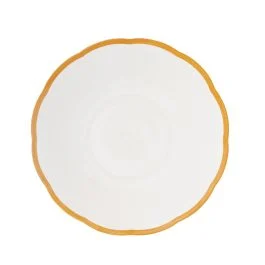 PETALO INSALATIERA TONDA CM.23,7 BORDO OCRA