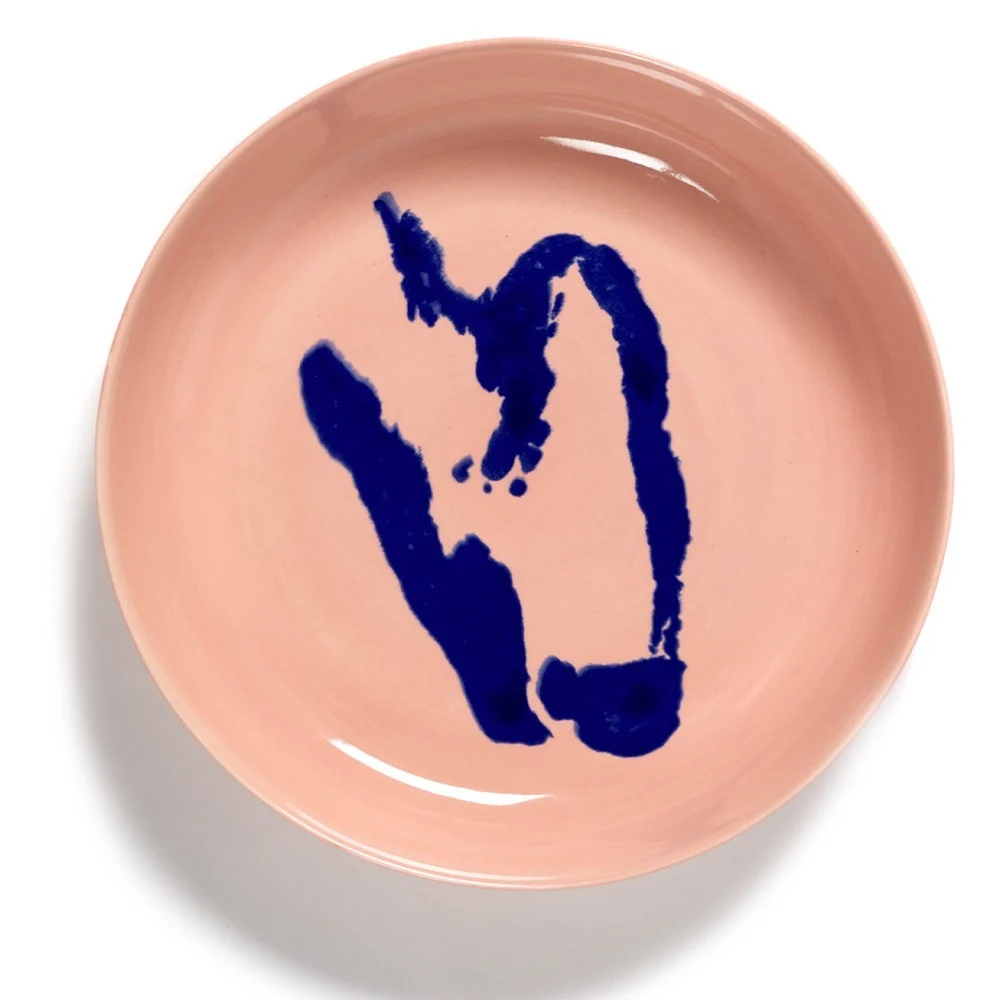 Piatto Alto Festa Ottolenghi rosa pepe azzurro
