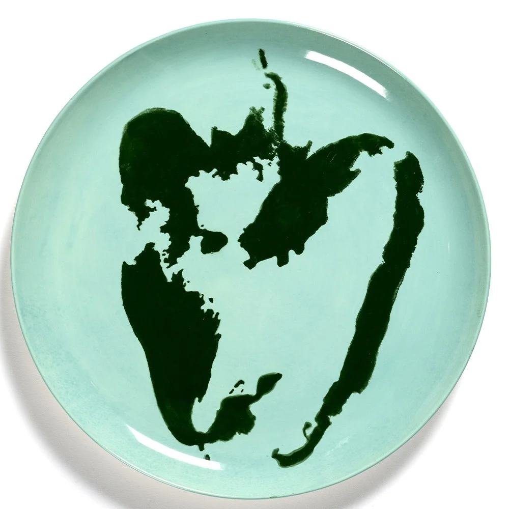 Piatto Festa Ottolenghi blu peperone verde L