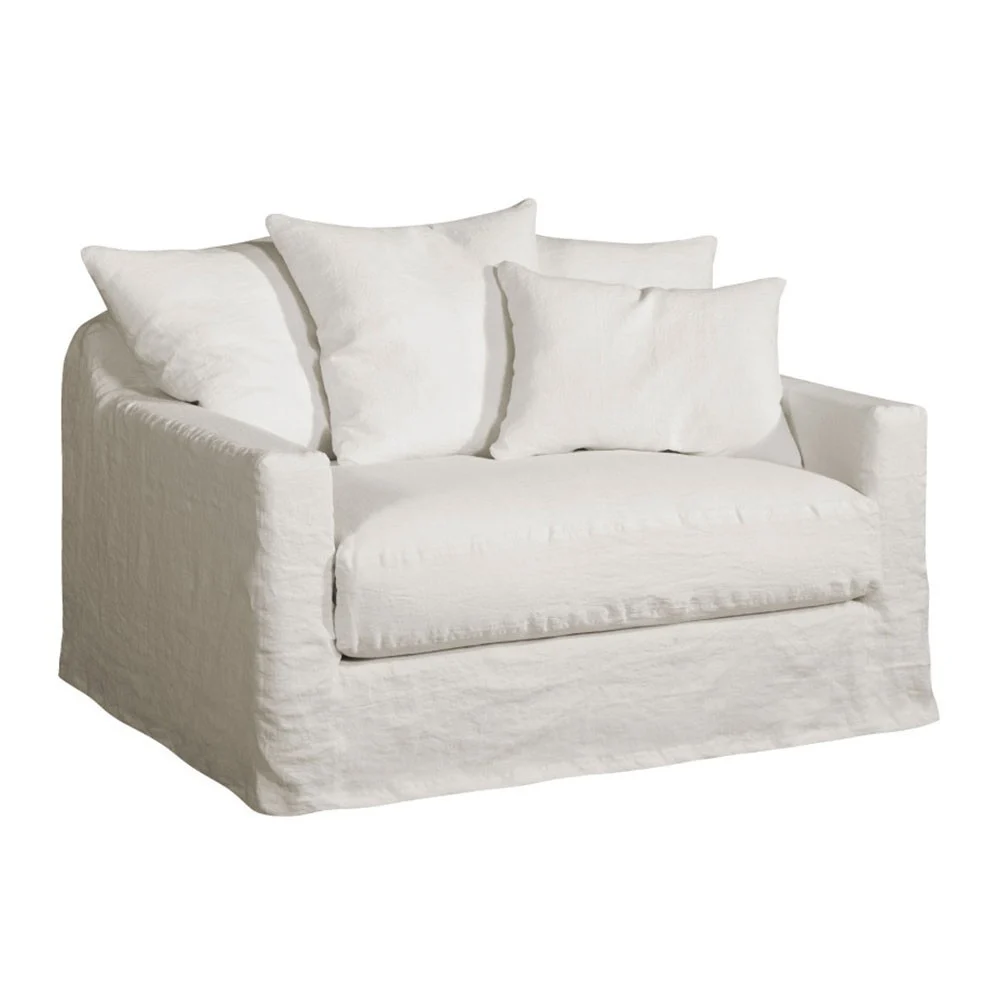 Poltrona in lino Biarritz 132 cm