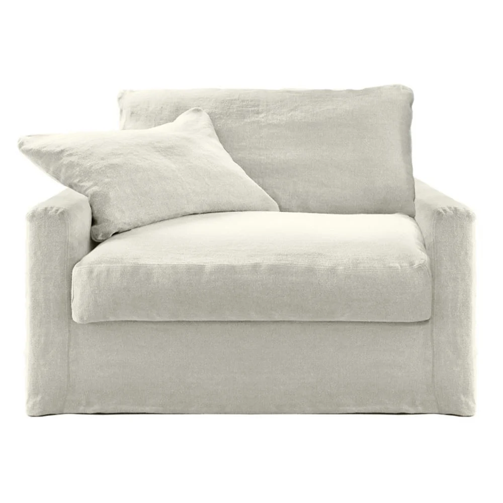 Poltrona in lino Biscarrosse 132 cm