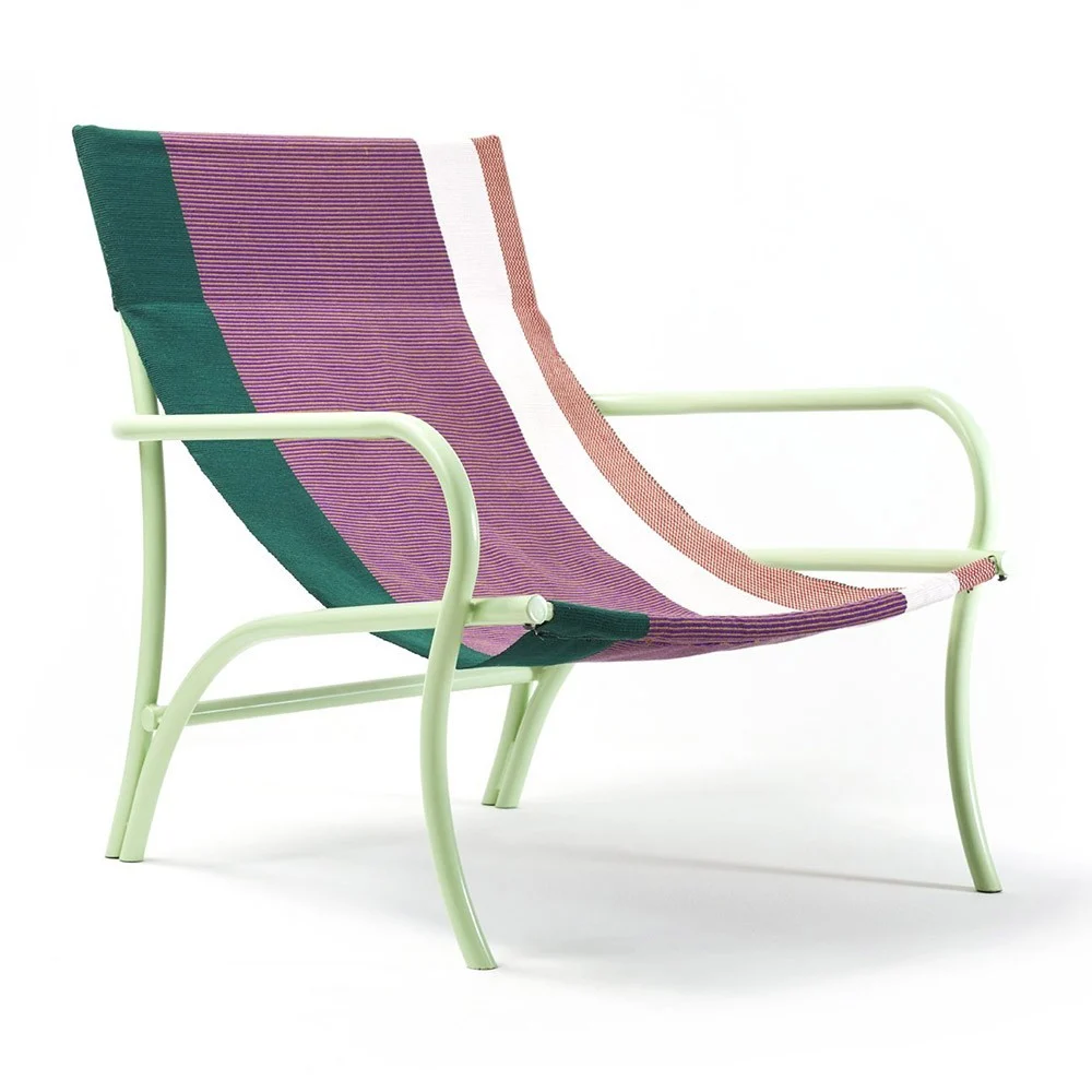 Poltrona Maraca verde / viola / rosso e menta