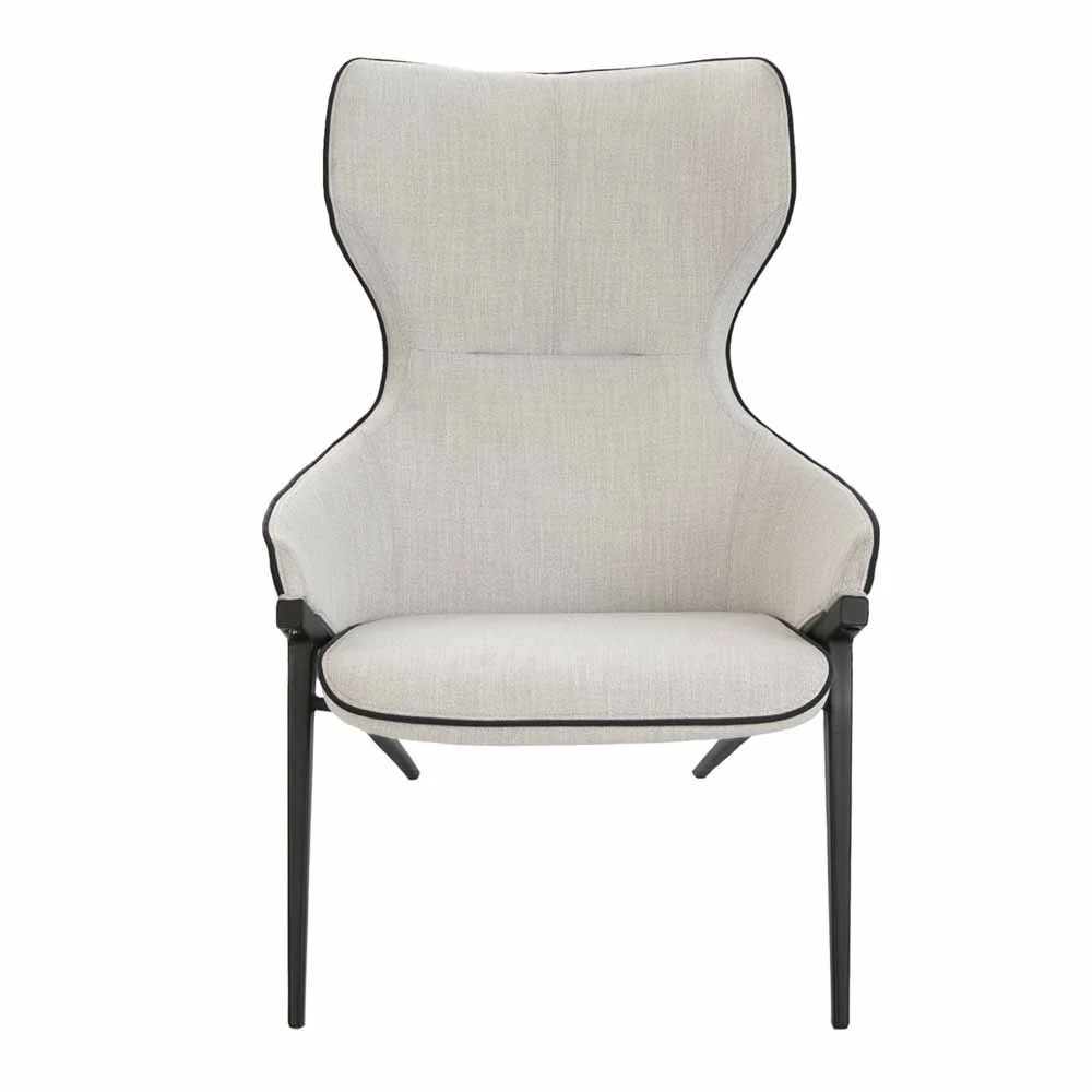 Poltrona Relax 5009 realizzata con struttura in acciaio verniciato nero opaco e rivestita in tessuto lavabile