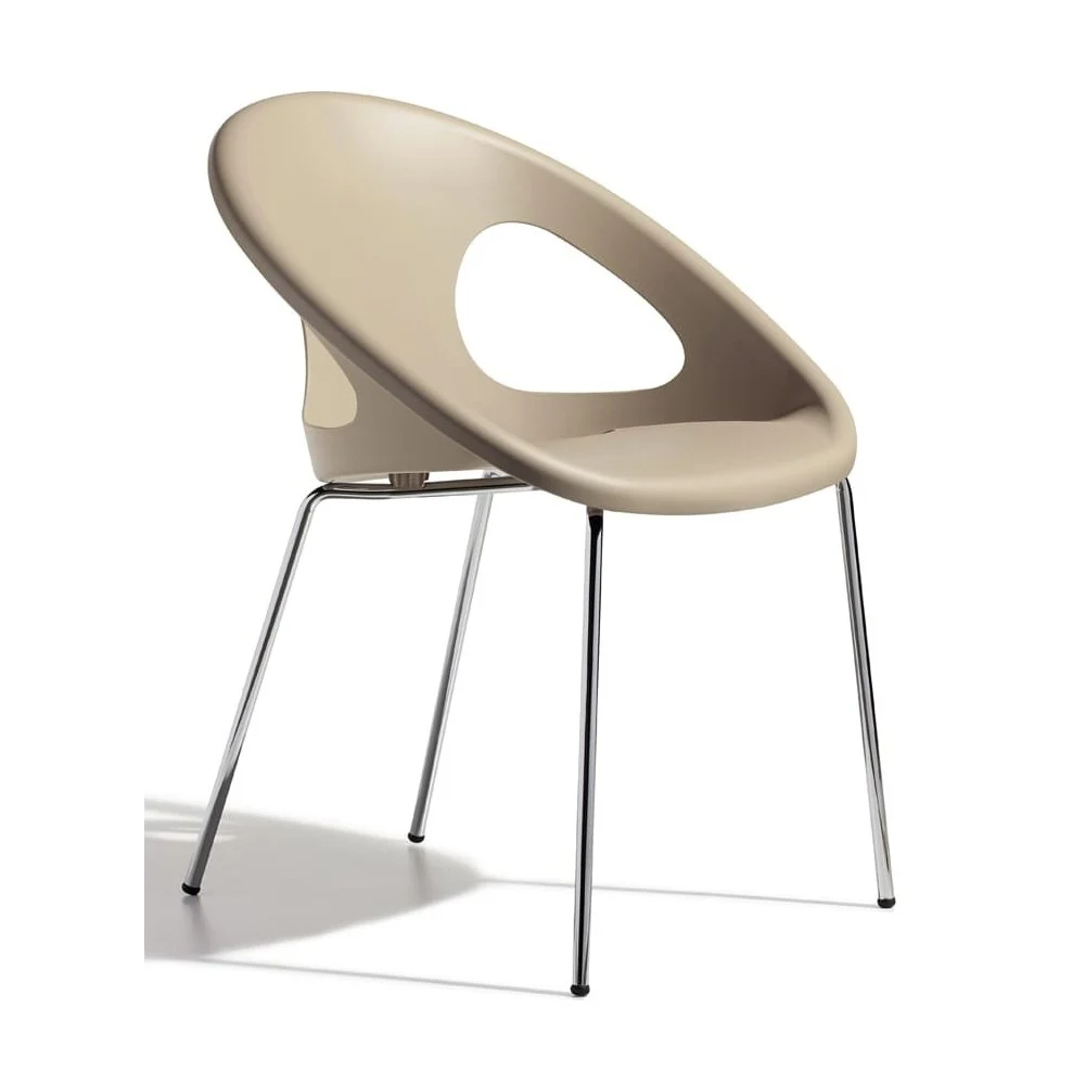 Scab Design sedia Drop con piedi cromati e seduta in tecnopolimero