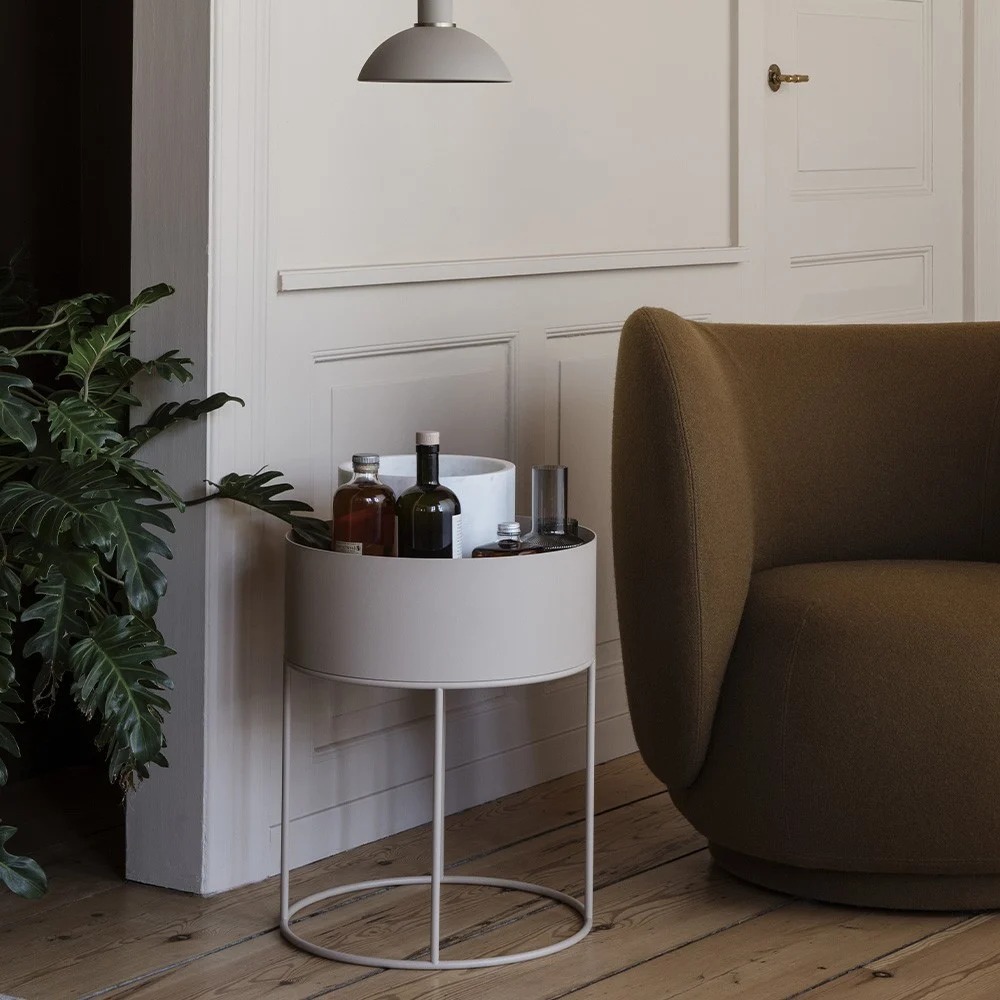 Portapiante tondo in cashmere