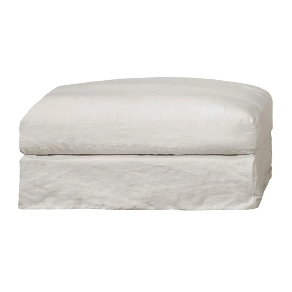 Pouf in lino Biscarrosse 105 x 60 cm