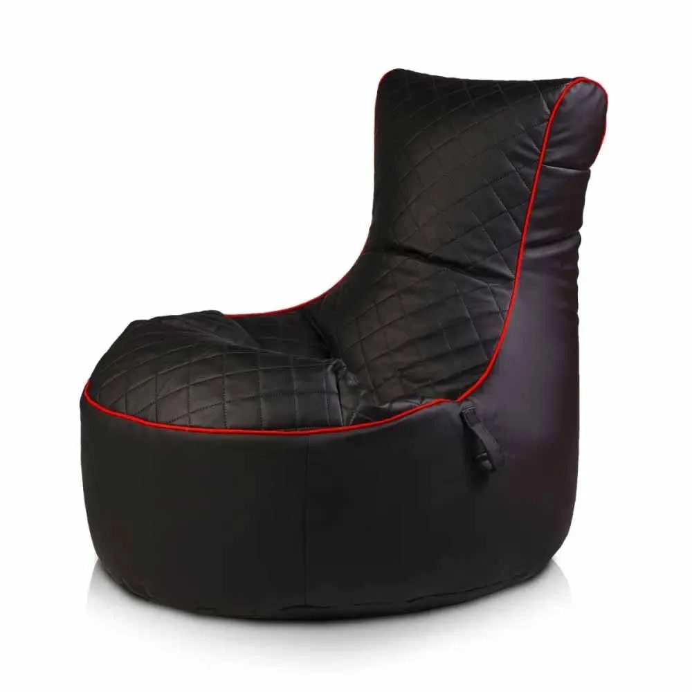 Pouf poltrona gaming Pablo in ecopelle in due rifiniture e doppia cerniera