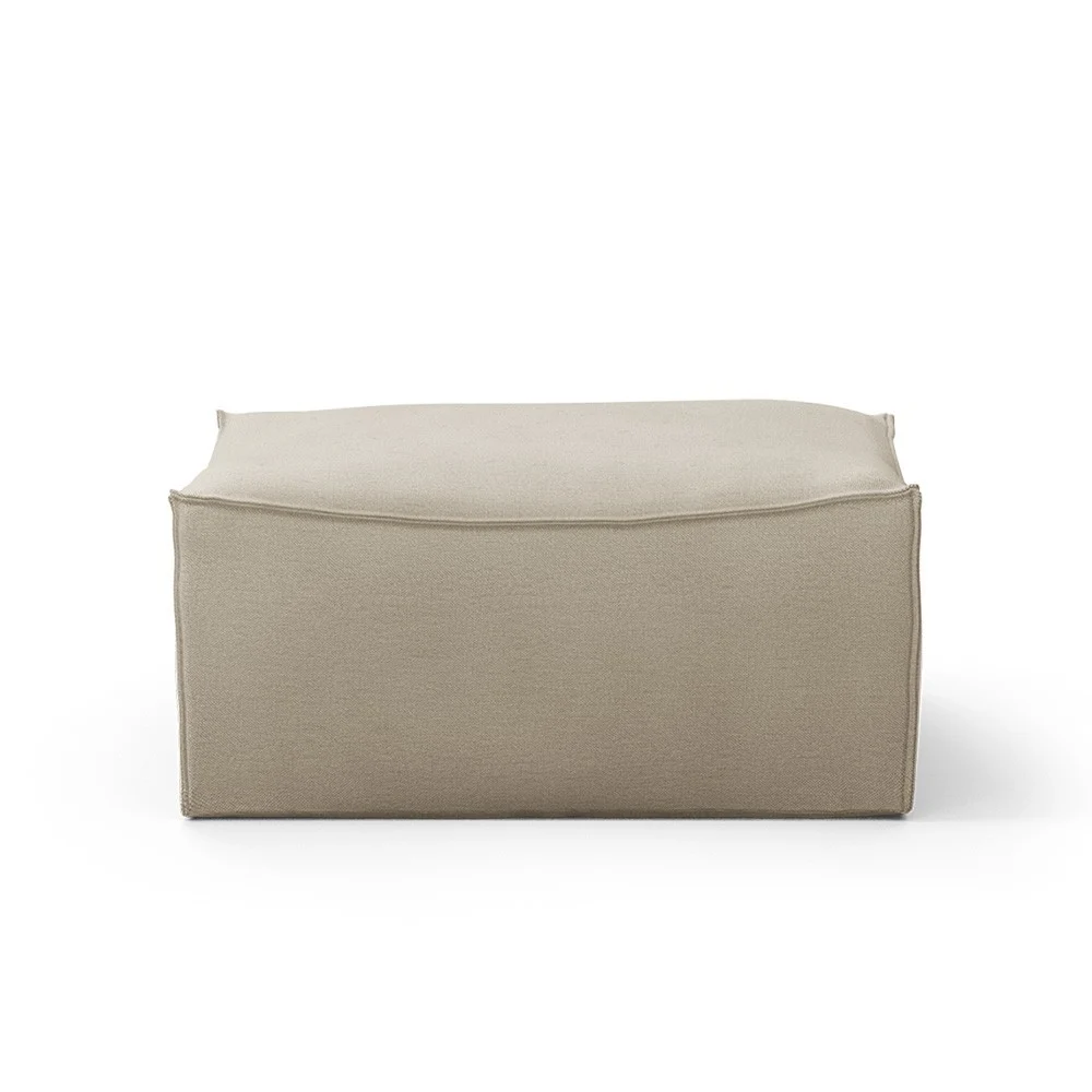 Pouf quadrato Catena S500 lino naturale ricco