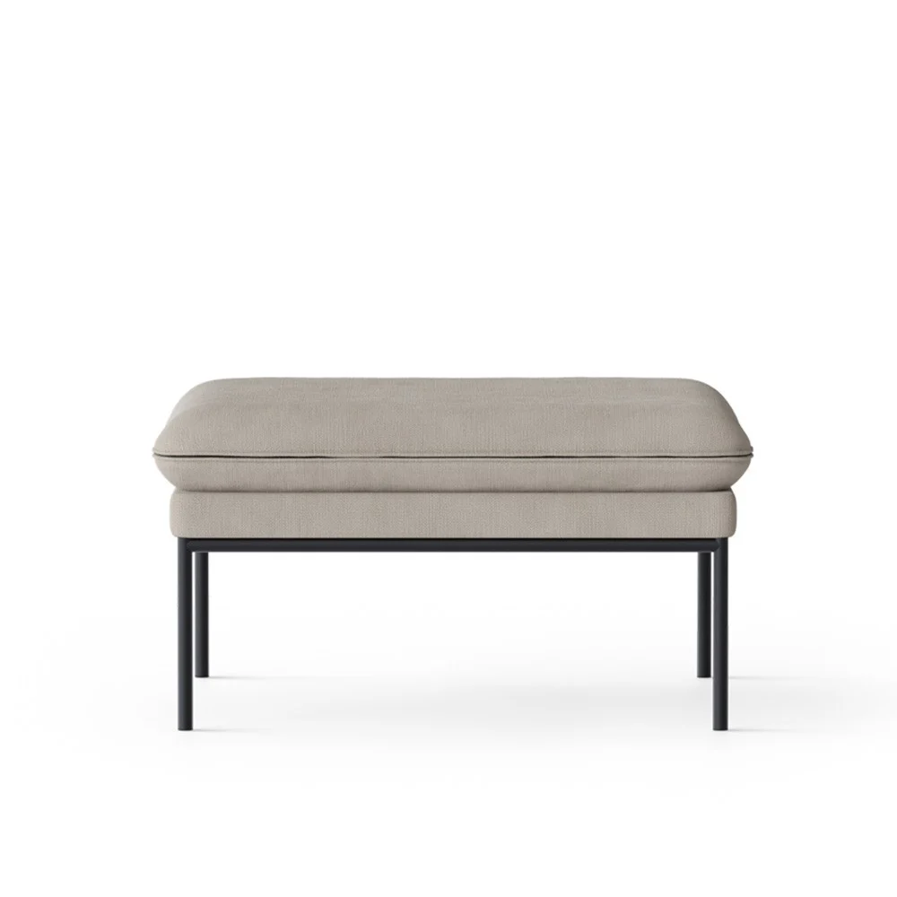 Pouf Turn in cotone e lino naturale