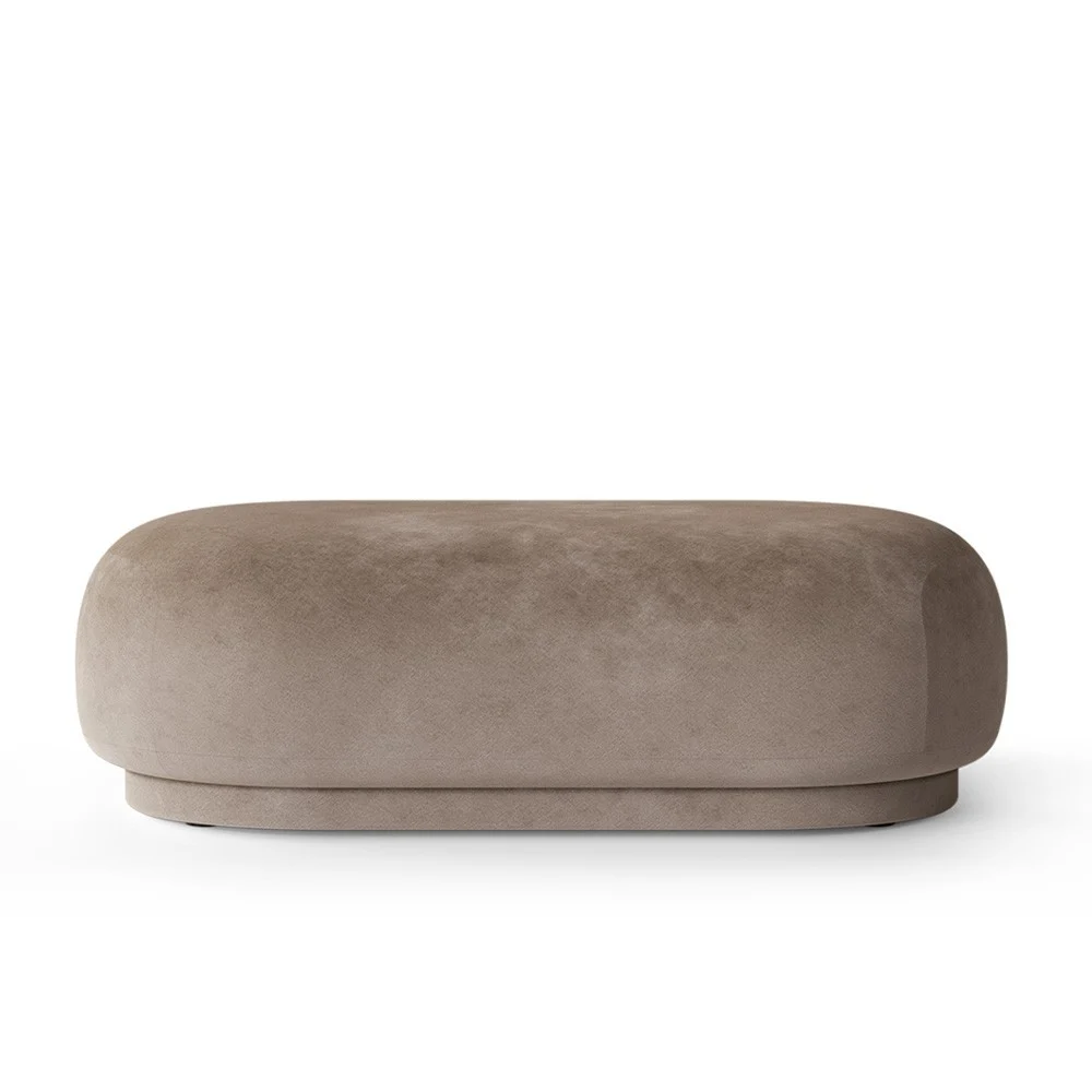 Rico pouf velluto lavato beige