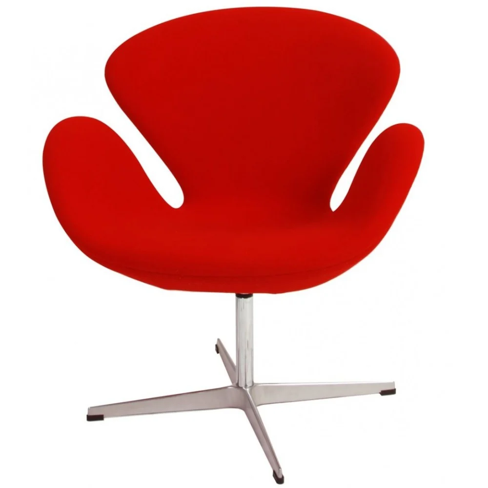 Riedizione Poltrona Swan di Arne Jacobsen in vera pelle o lana