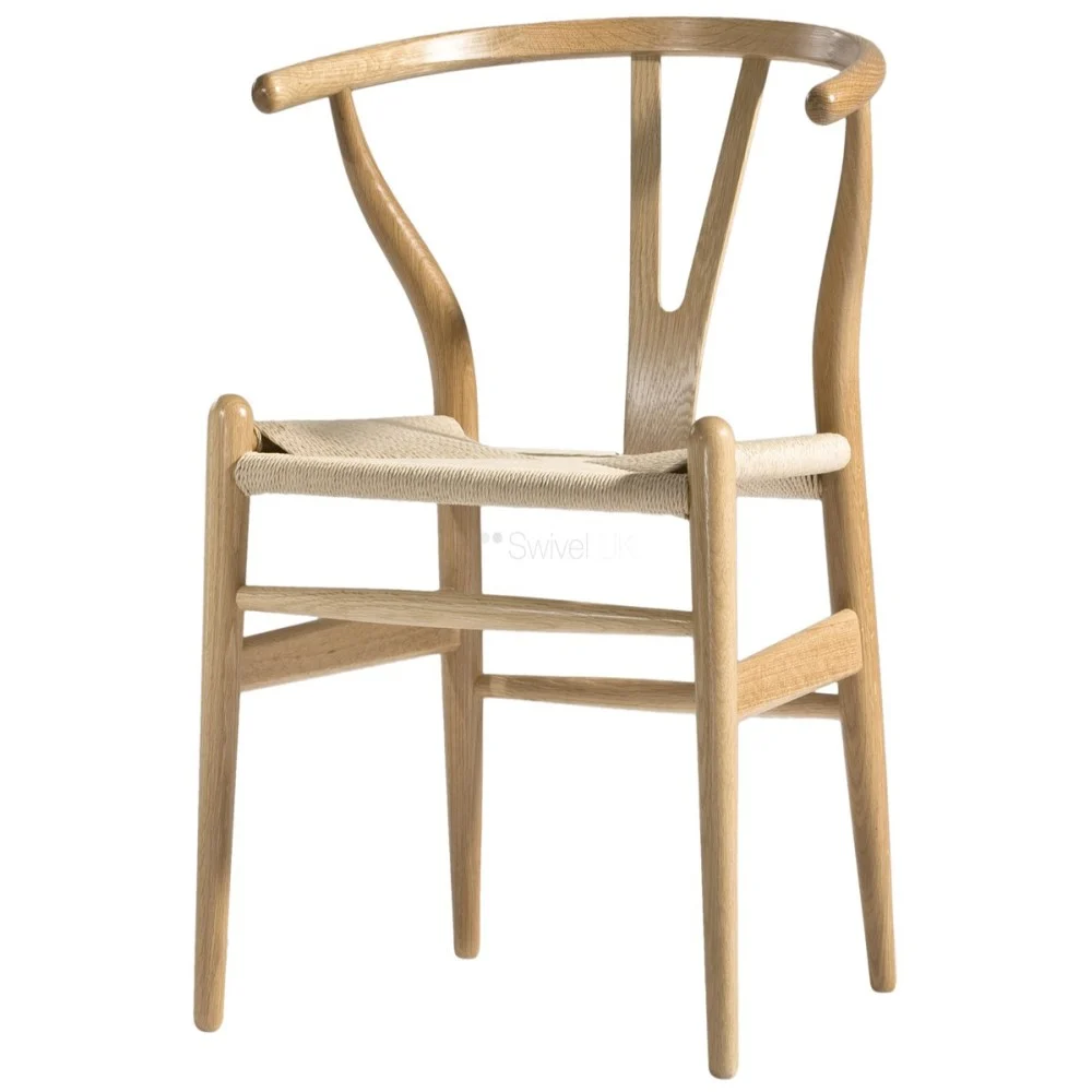 Riedizione Poltrona Wishbone di Hans J Wegner in legno betulla