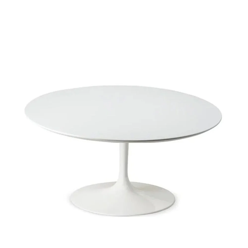 Tavolino da fumo Tulip con piano in marmo o laminato diametro 80 - 90
