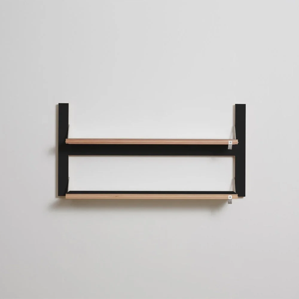 Ripiano doppio Fläpps 80x40 nero