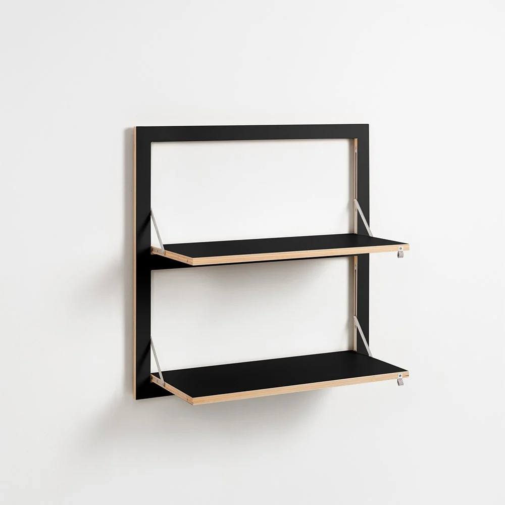 Ripiano doppio Fläpps 80x80 nero
