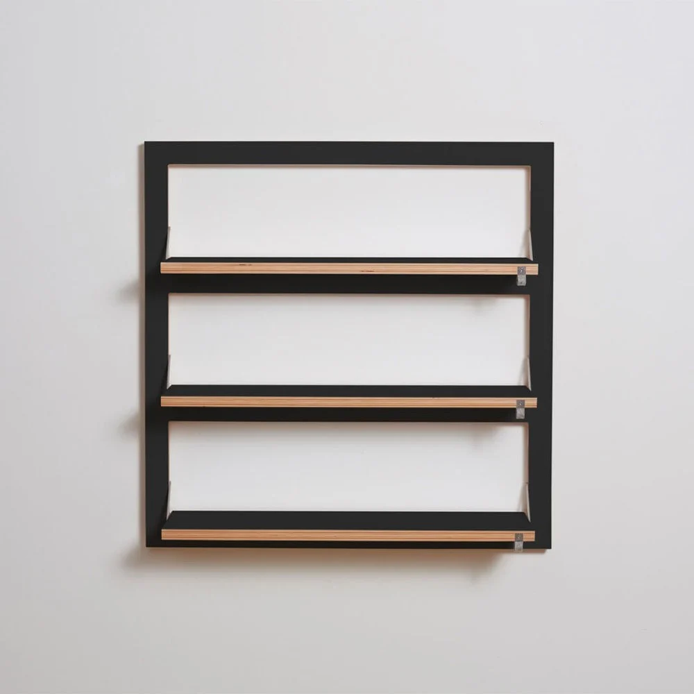 Ripiano triplo Fläpps 80x80 nero