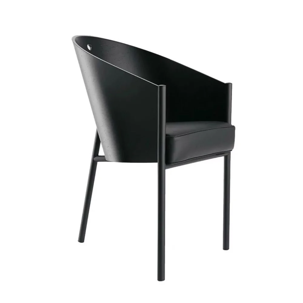 Riproduzione sedia Costes di Philippe Starck con seduta verniciata nera