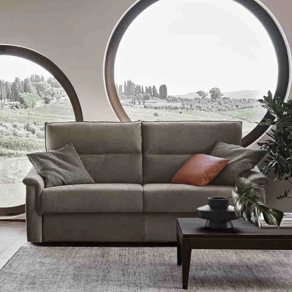Rosini Divani divano letto Bormio comfort, divano a tre posti con materasso di 140x193