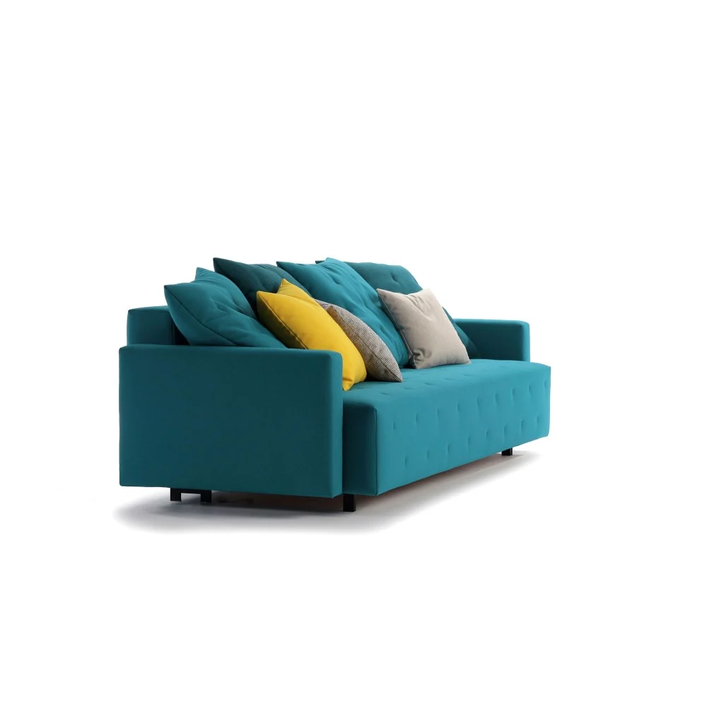 Sancal Nap divano letto imbottito con vano per cuscini e coperta