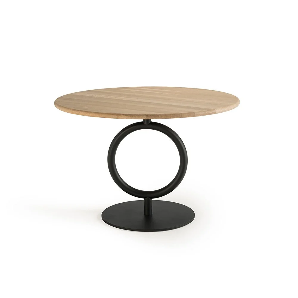 Sancal Totem tavolo rotondo con struttura in acciaio e piano in Mdf