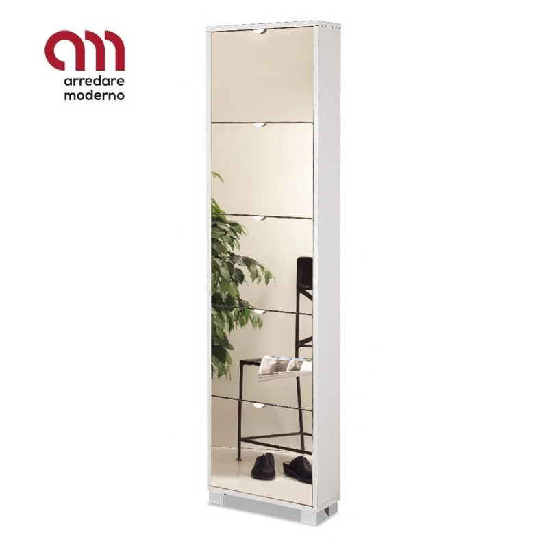 Scarpiera slim specchio 10 paia Art.785SPFU
