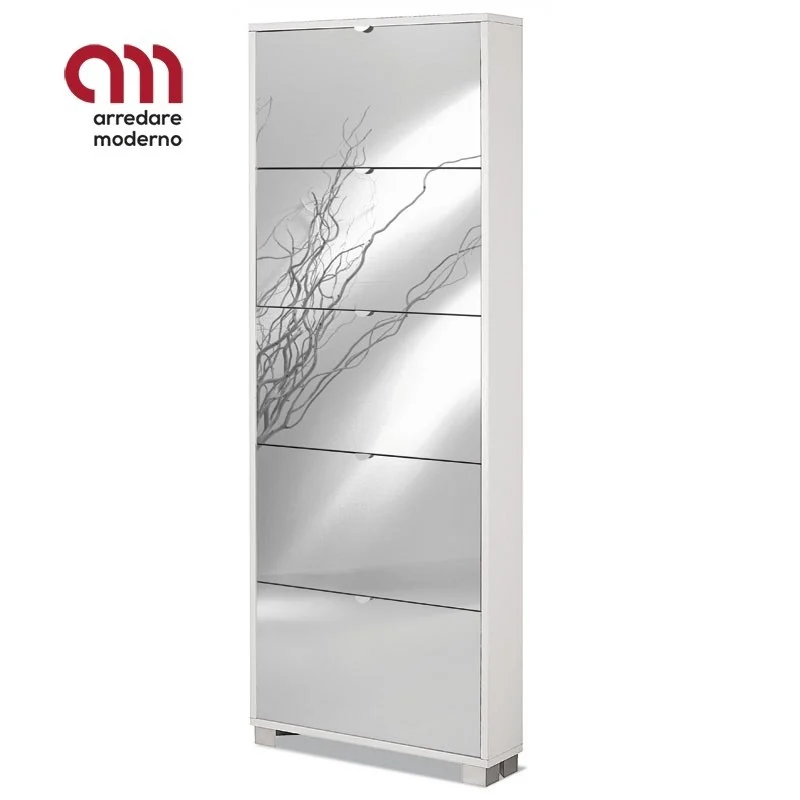 Scarpiera slim specchio 15 paia Art. 755SLSPFU