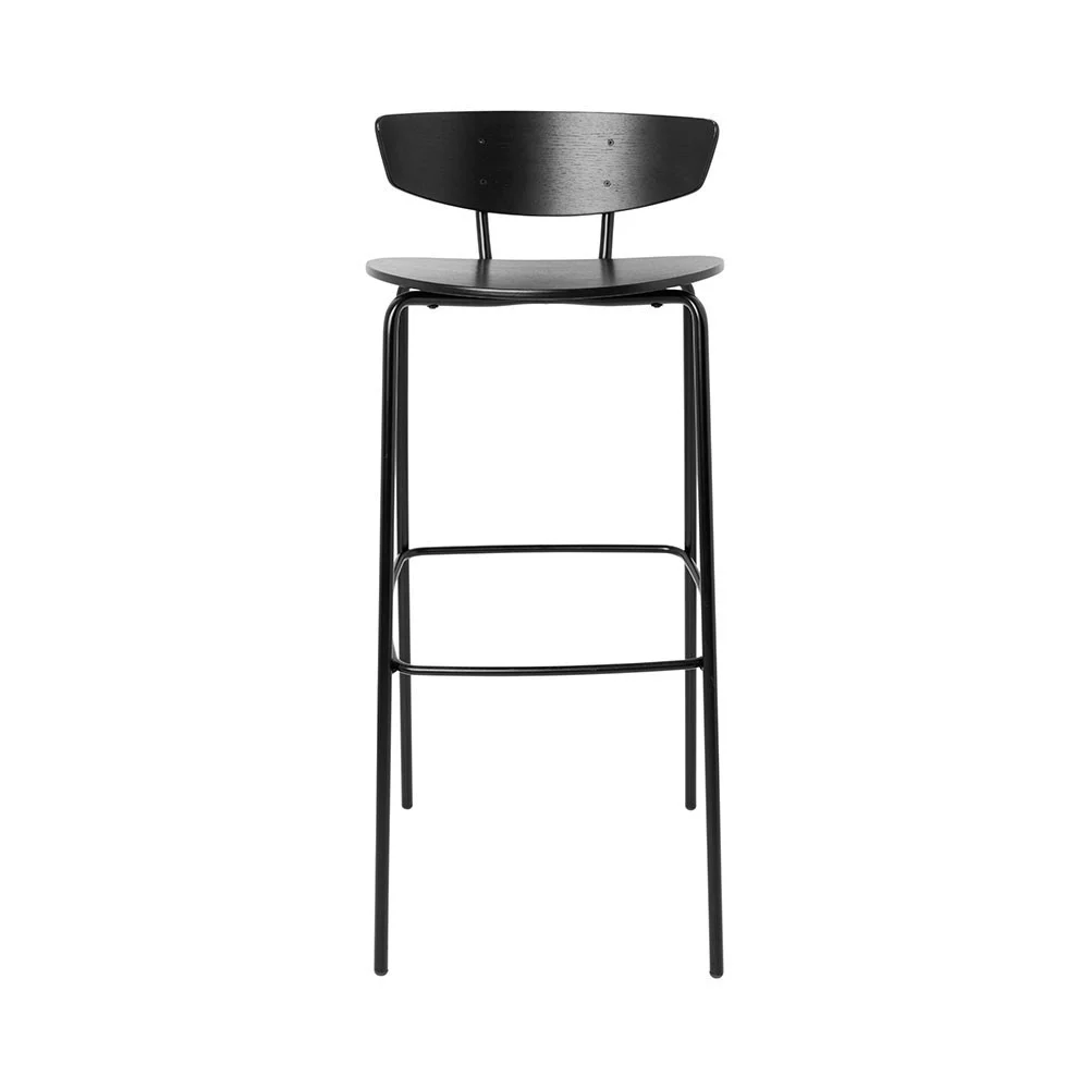 Sedia da bar Herman nera L