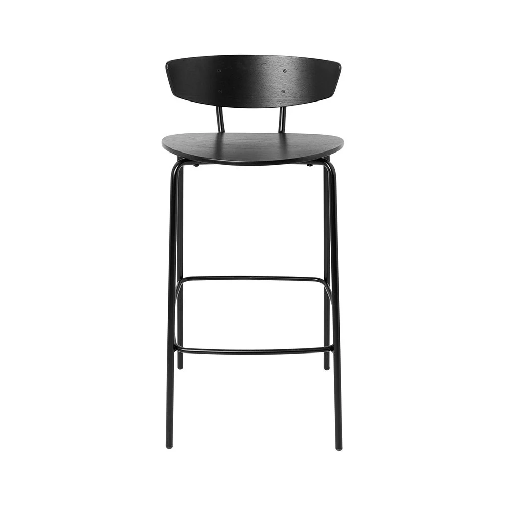 Sedia da bar Herman nera M