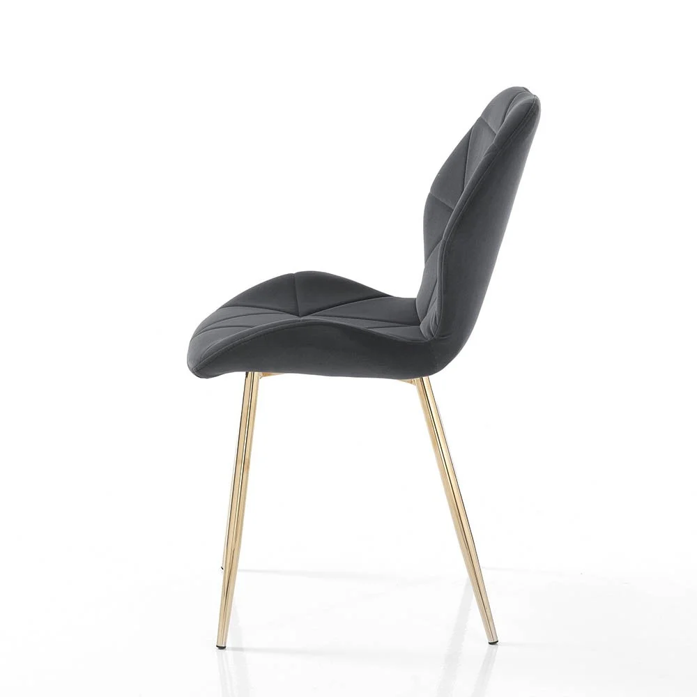 Sedia di design Virginia Gold Grey di OresteLuchetta