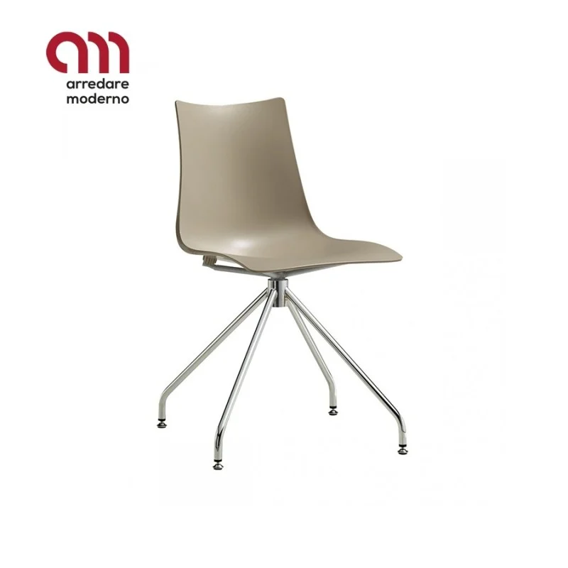 Sedia girevole Zebra Tecnopolimero trespolo Scab