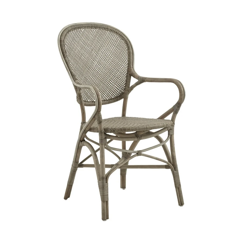 Sedia in rattan Rossini taupe