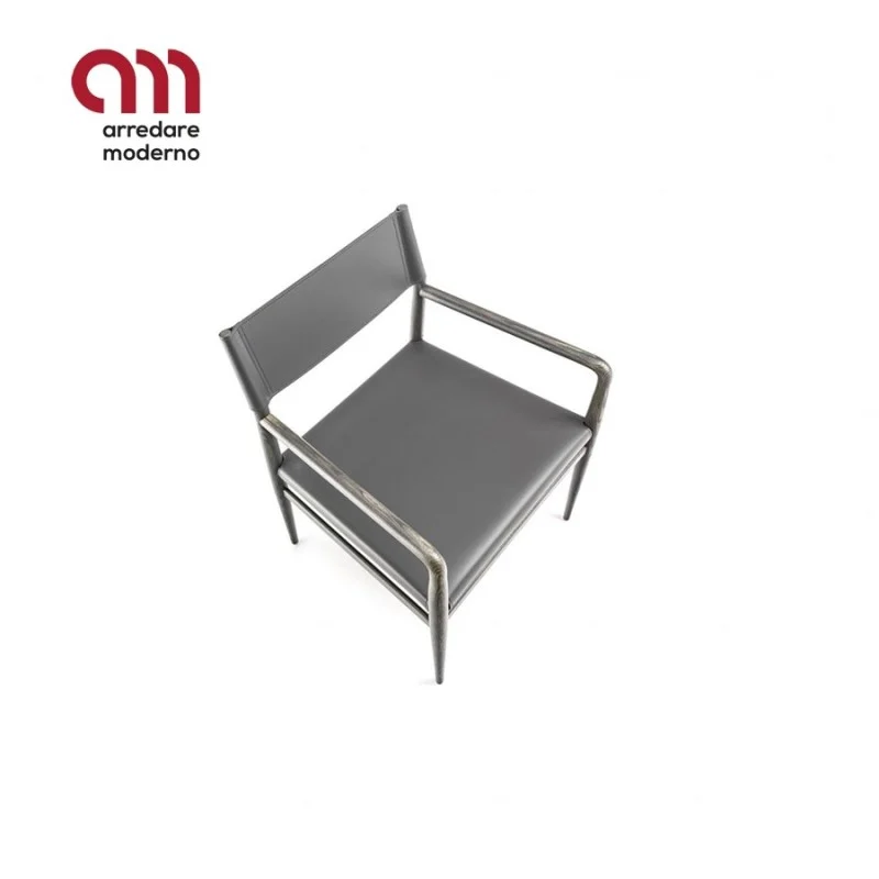 Sedia Ledermann Light Enrico Pellizzoni con braccioli