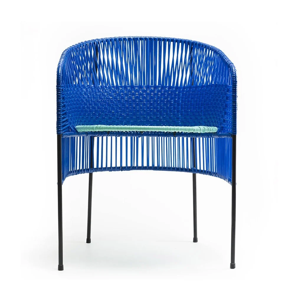 Sedia Lounge Caribe blu / menta / nero