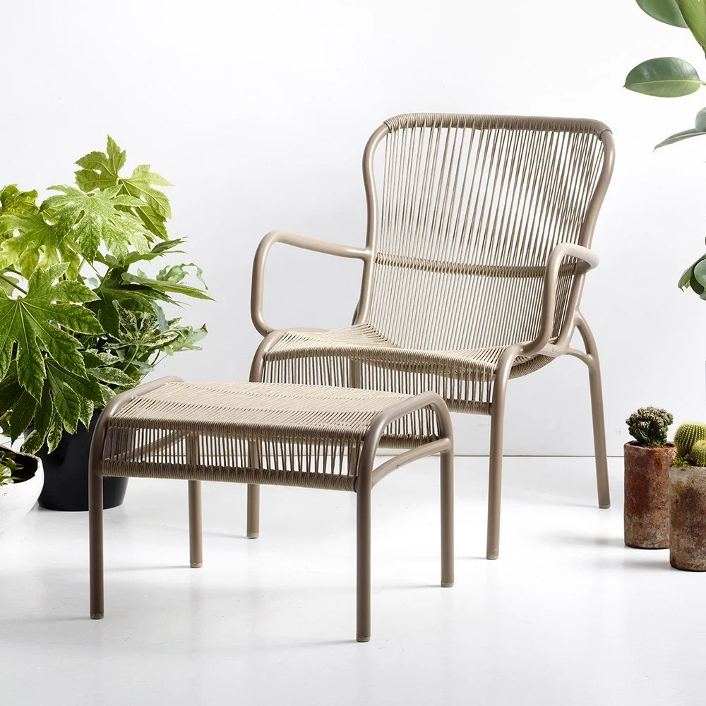 Sedia lounge Loop tortora