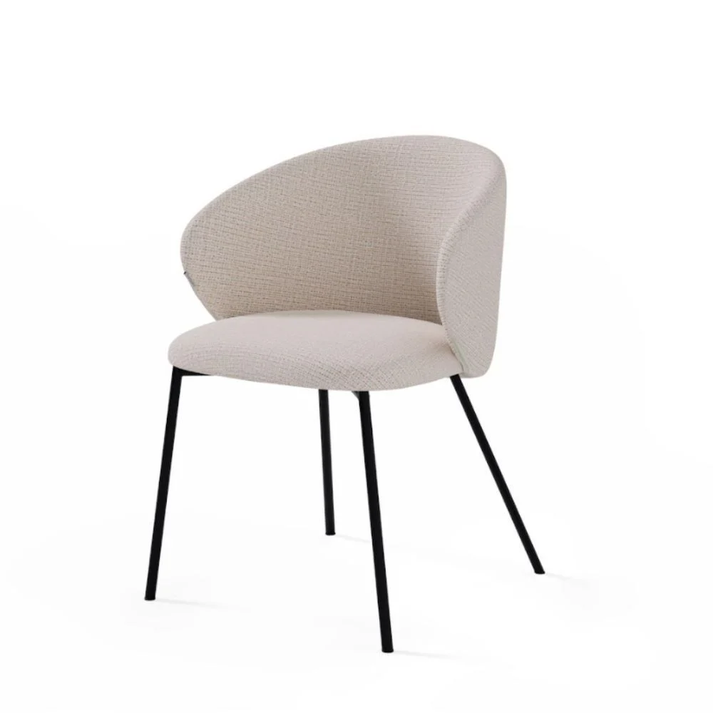 Somcasa Sedia Merida dal design vintage e imbottitura con rivestimento in tessuto