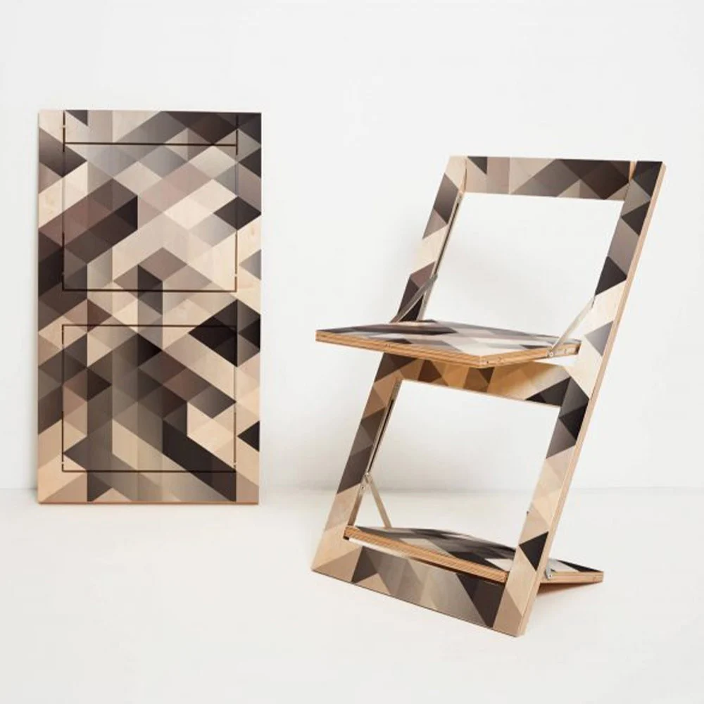 Sedia pieghevole Fläpps Criss Cross grigia