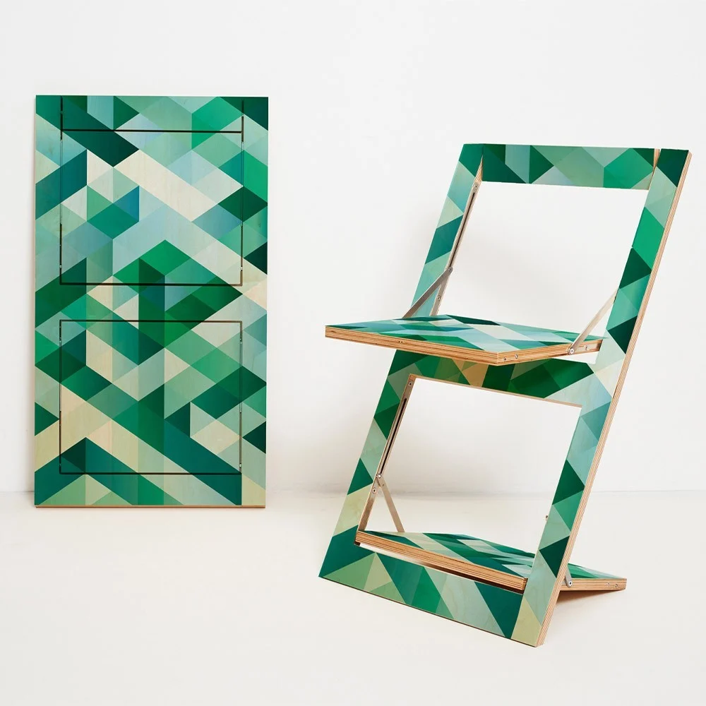 Sedia pieghevole Fläpps Criss Cross verde