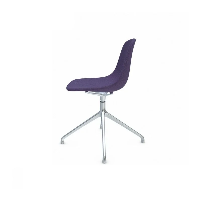 Sedia Pure Loop Mono Infiniti Design 4 razze tappezzata