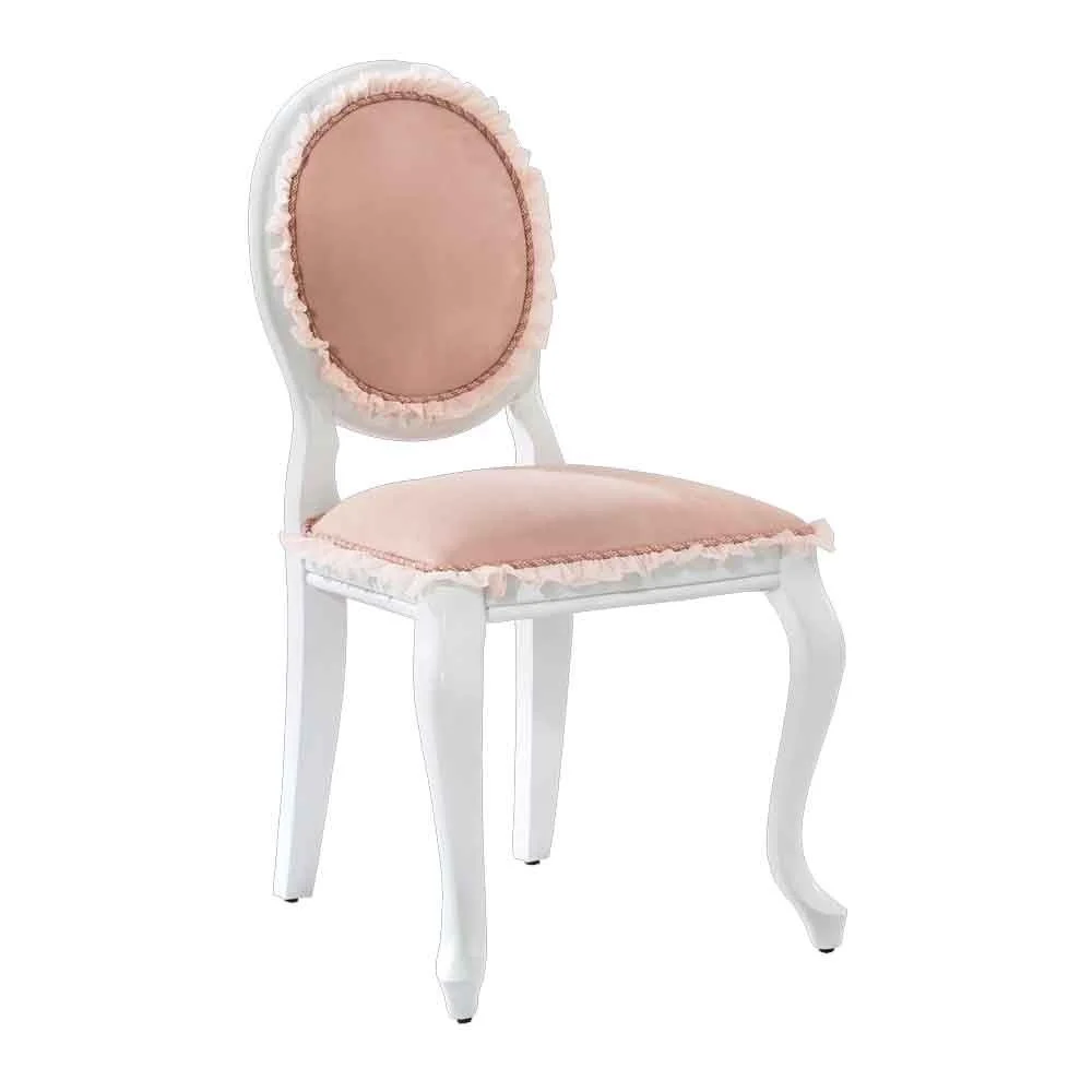 Sedia Rustic White adatta per camerette romantiche