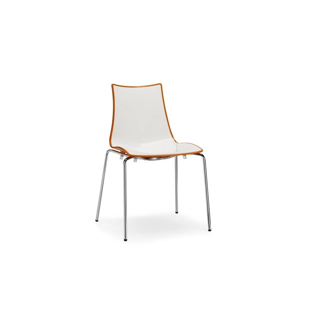 Scab Design sedia Zebra Bicolore realizzata con struttura in acciaio e scocca in polimero