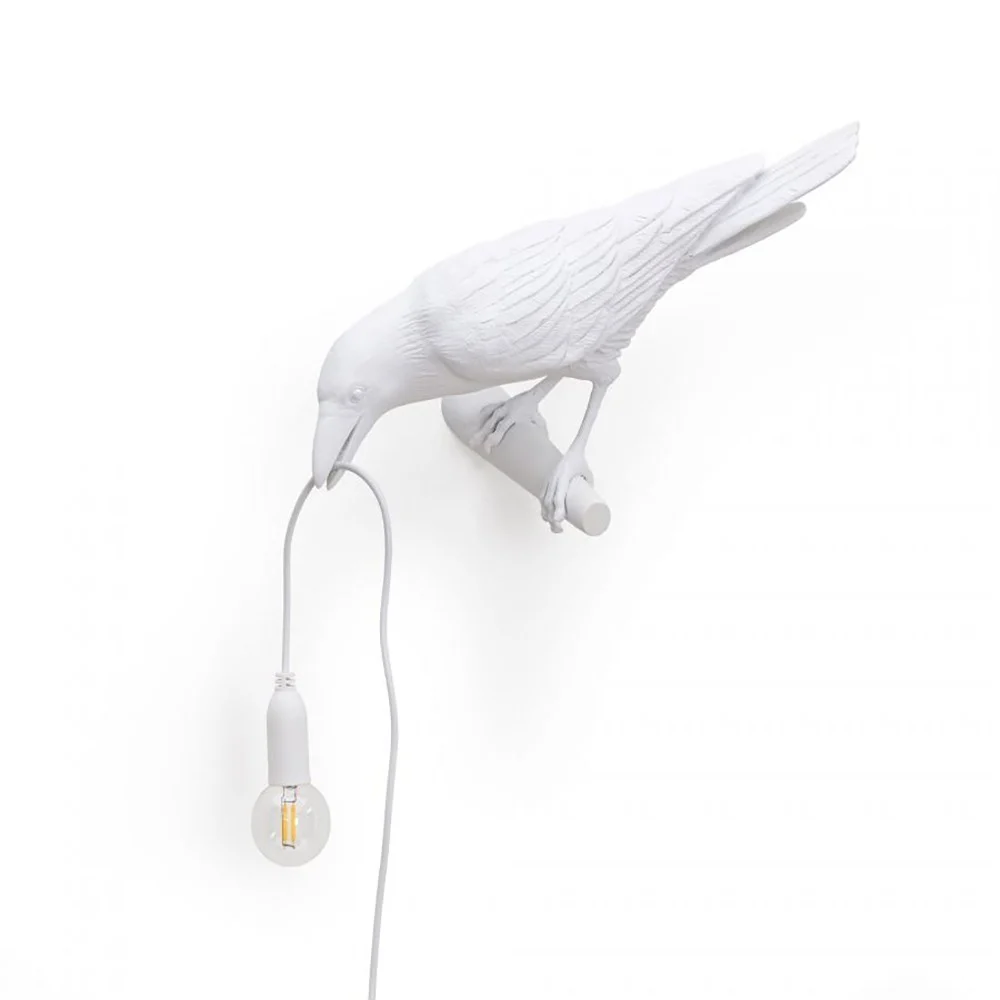 Seletti Bird Lamp Looking Left lampada da parete a forma di corvo