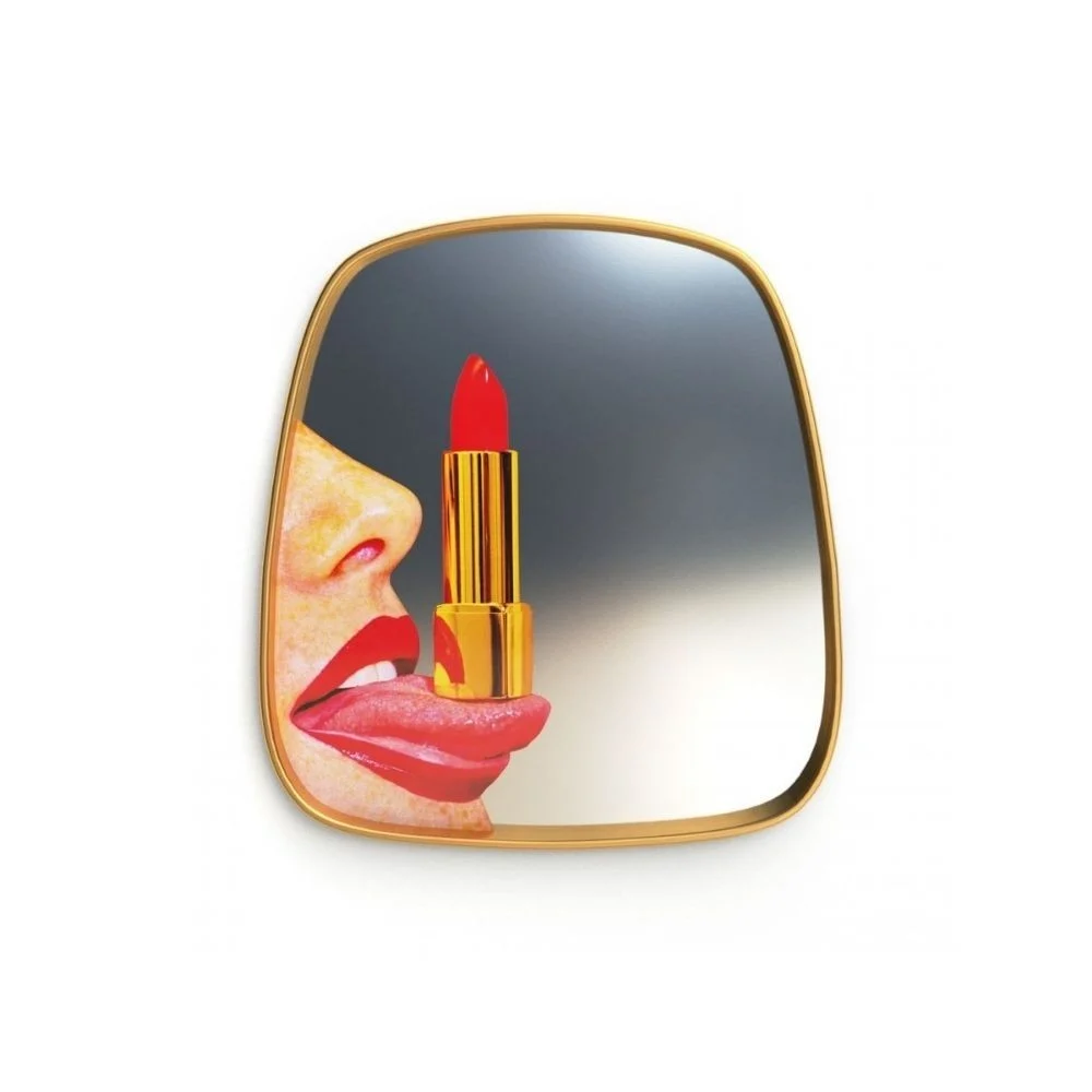 Seletti Mirror Gold Frames specchio con cornice dorata disponibile in varie decorazioni