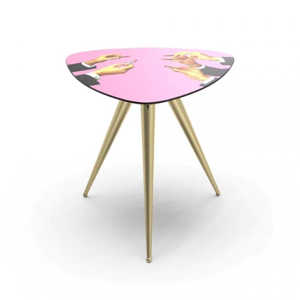 Seletti Pink Lipsticks tavolino da salotto disegnato da Toiletpaper