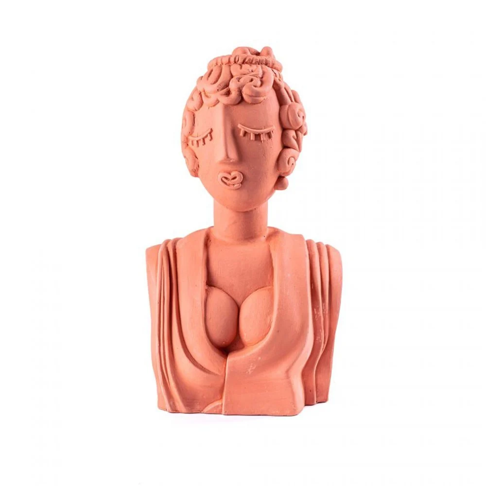 Seletti Poppea e Man busto in terracotta collezione Magna Graecia