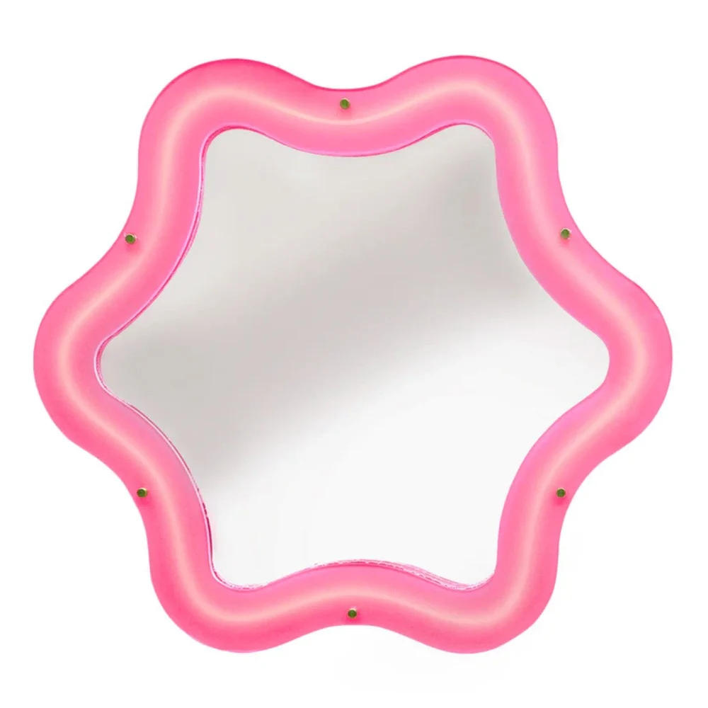 Seletti Supercurve Mirror Tiny Flower specchio luminoso con cornice a fiore