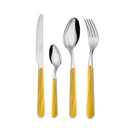 ABETE GIALLO SET POSATE 24 PEZZI