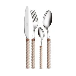 CORDA BEIGE VINTAGE SET POSATE 16 PEZZI