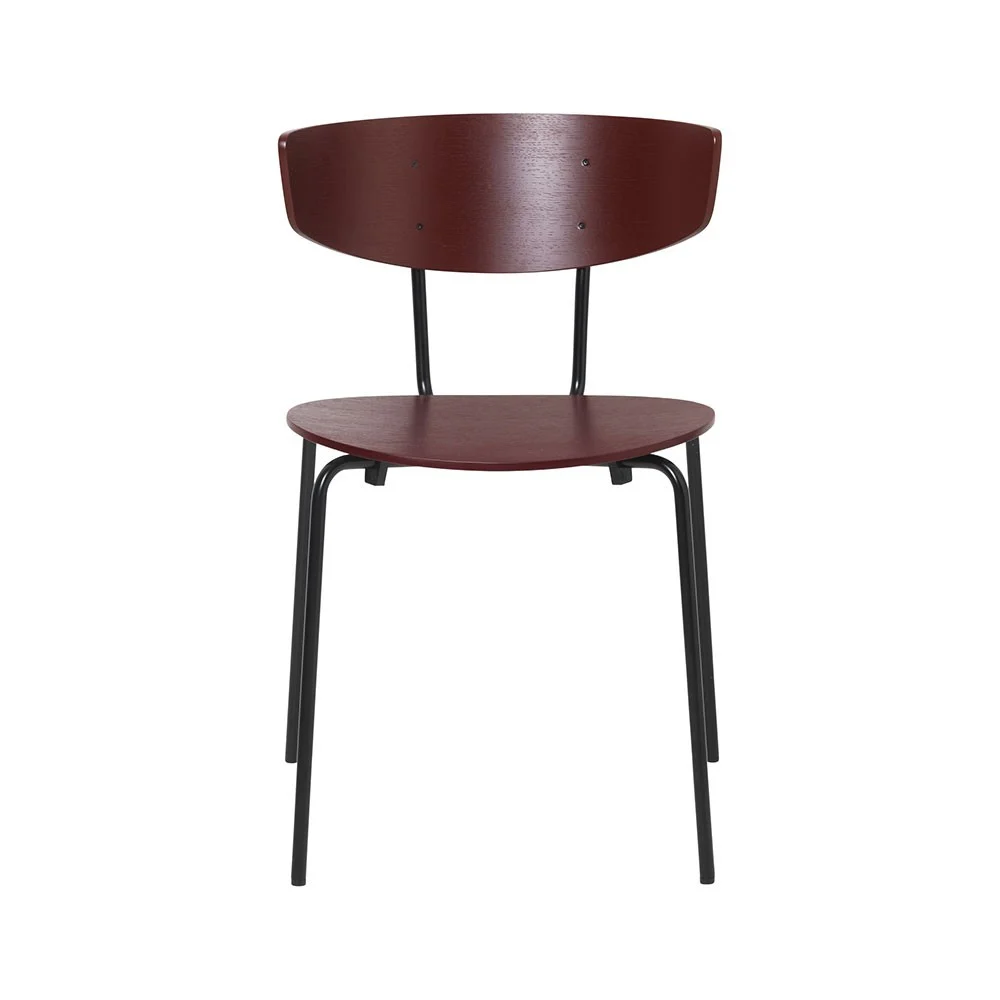Set di 2 sedie marrone rosso Herman