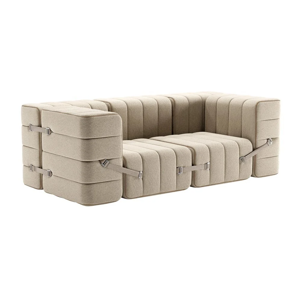Set di 7 moduli Curt - Tessuto Jet