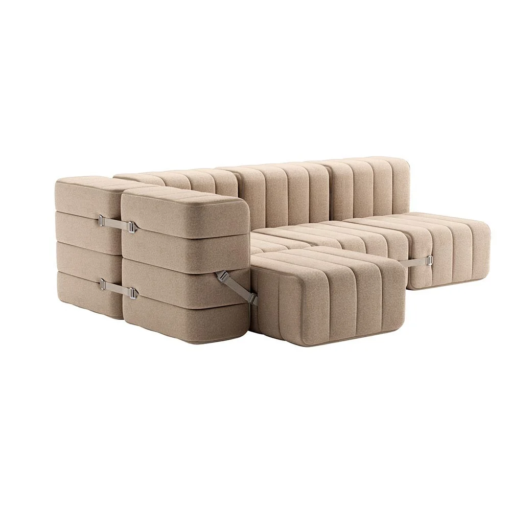 Set di 9 moduli Curt - Tessuto Dama
